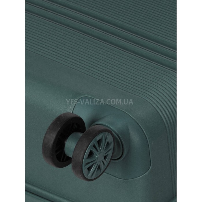 Чемодан средний M полипропилен зелёный66х44х25+5/79л/4кг/Snowbal 21204, фото 11