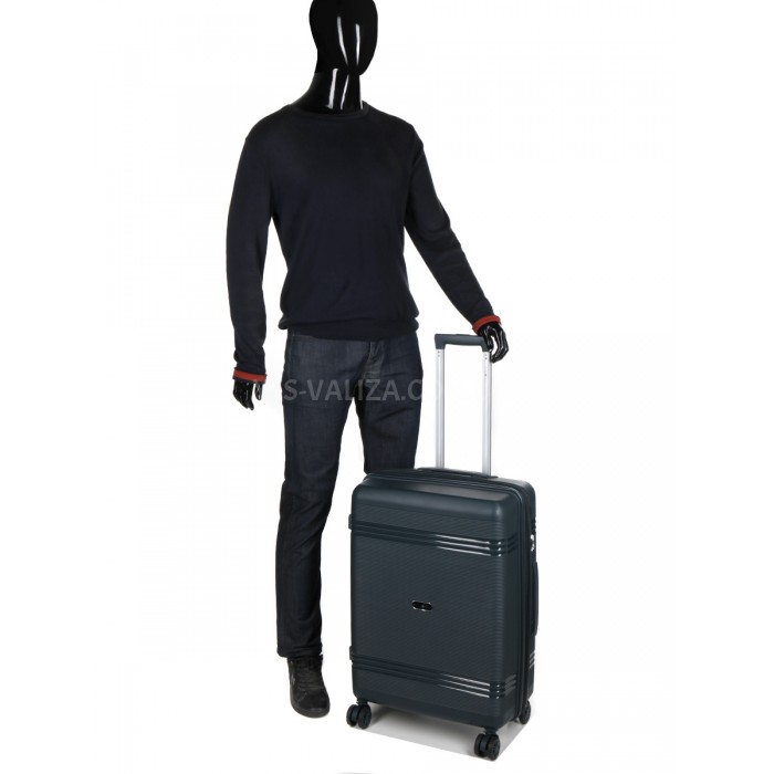 Валіза середня M поліпропілен зелена 66х44х25+5/79л/4кг/Snowball 21204, фото 13