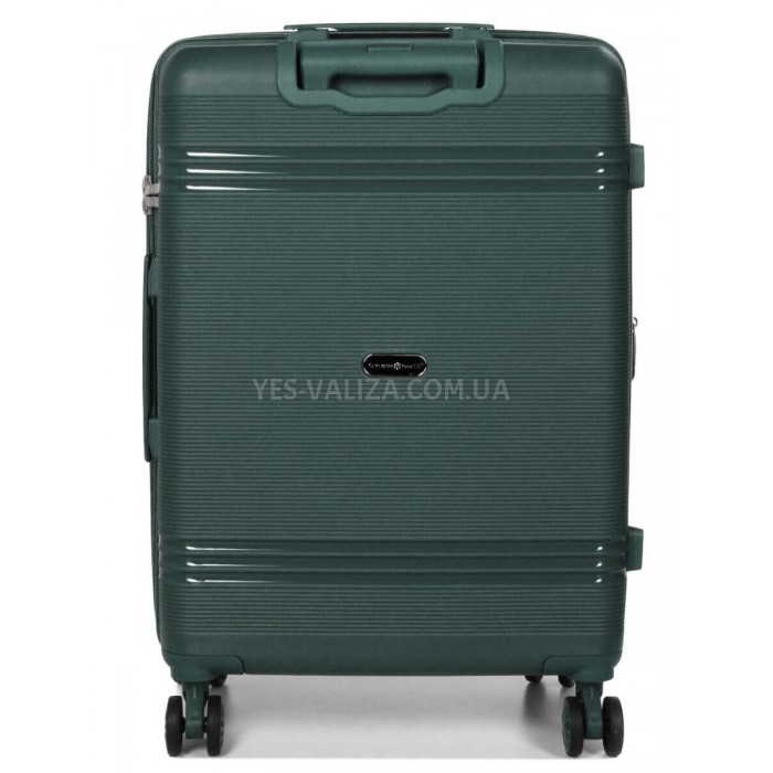 Валіза середня M поліпропілен зелена 66х44х25+5/79л/4кг/Snowball 21204, фото 3
