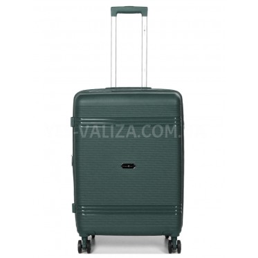 Чемодан средний M полипропилен зелёный66х44х25+5/79л/4кг/Snowbal 21204