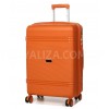 Валіза середня M поліпропілен помаранч 66х44х25+5/79л/4кг/Snowbal21204, фото 15