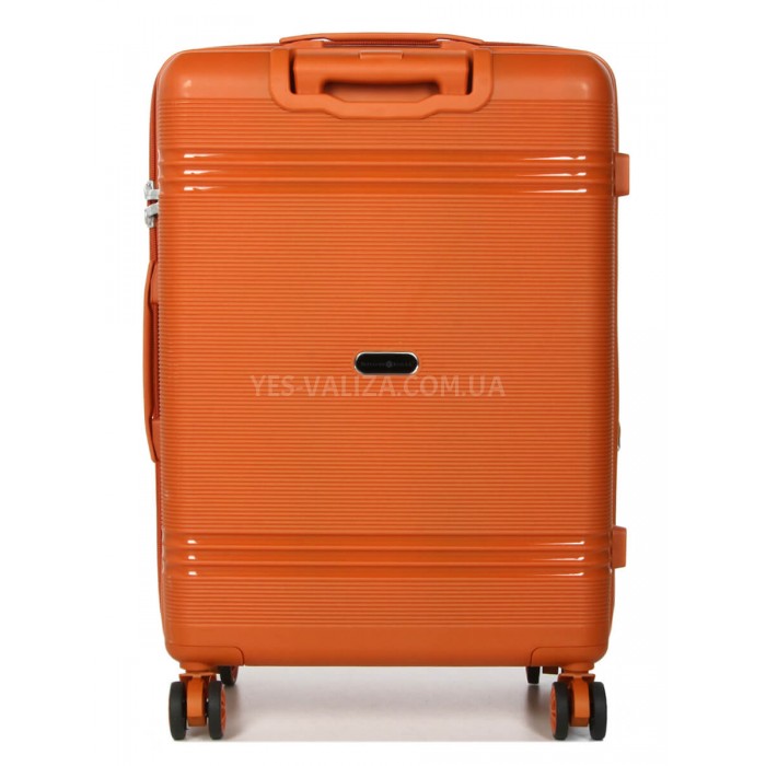 Валіза середня M поліпропілен помаранч 66х44х25+5/79л/4кг/Snowbal21204, фото 3