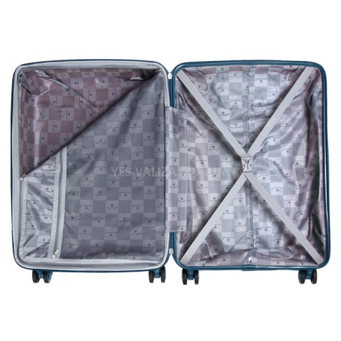 Чемодан средний M полипропилен синий 66х44х25+5/79л/4кг/Snowball 21204, фото 10