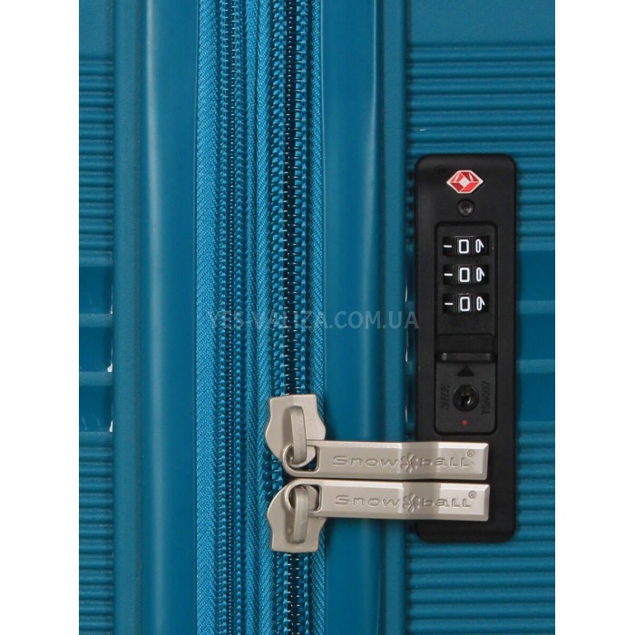 Валіза середня M поліпропілен синя 66х44х25+5/79л/4кг/Snowball 21204, фото 8