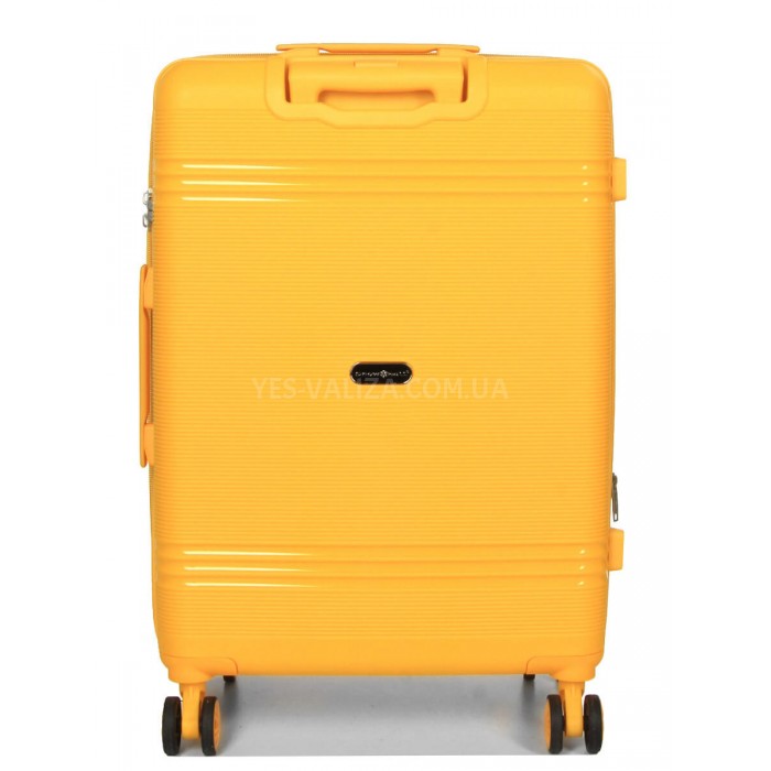 Валіза середня M поліпропілен жовта 66х44х25+5/79л/4кг/Snowball 21204, фото 3
