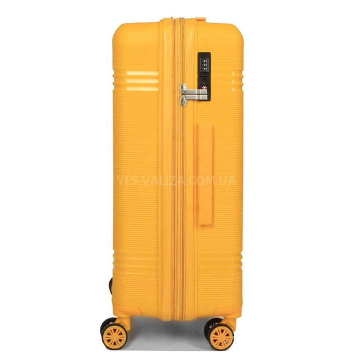 Чемодан средний M полипропилен жёлтый66х44х25+5/79л/4кг/Snowball 21204, фото 4