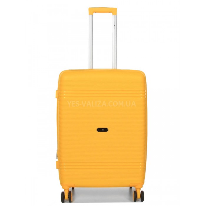 Чемодан средний M полипропилен жёлтый66х44х25+5/79л/4кг/Snowball 21204, фото 1