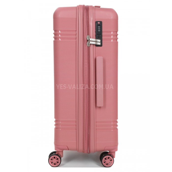 Валіза середня M поліпропілен рожева 66х44х25+5/79л/4кг/Snowball 21204, фото 4