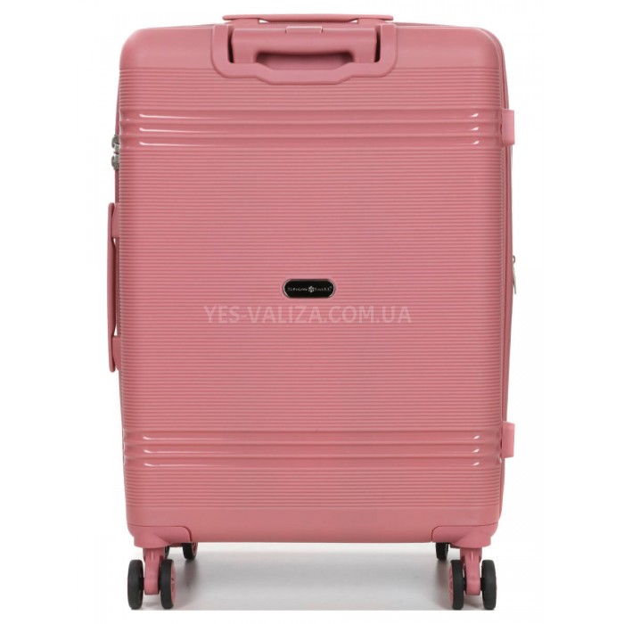 Валіза середня M поліпропілен рожева 66х44х25+5/79л/4кг/Snowball 21204, фото 3