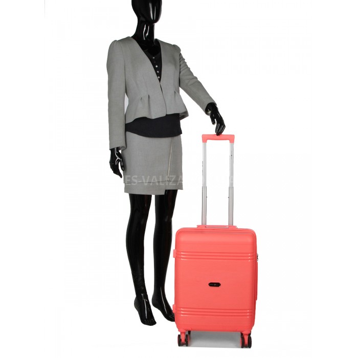 Валіза ручна поклажа S поліпропілен корал 55х36х20/36л/3кг/Snowball, фото 10