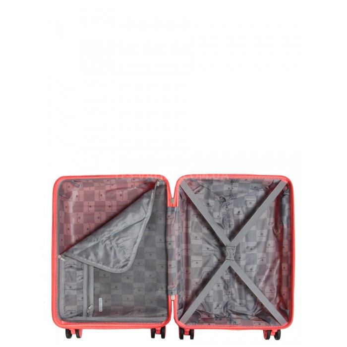Чемодан ручная кладь S полипропилен коралл 55х36х20/36л/3кг/Snowball, фото 9