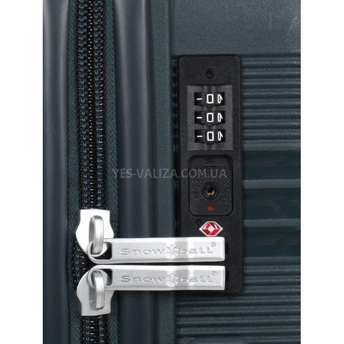 Валіза ручна поклажа S поліпропілен зелена 55х36х20/36л/3кг/Snowball, фото 10