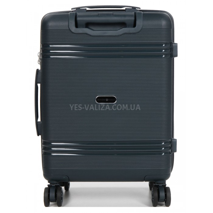 Чемодан ручная кладь S полипропилен зелёный 55х36х20/36л/3кг/Snowball, фото 4