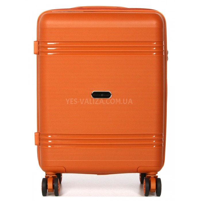 Чемодан ручная кладь S полипропилен оранж 55х36х20/36л/3кг/Snowball, фото 3