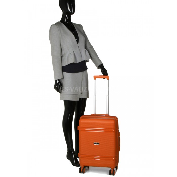 Валіза ручна поклажа S поліпропілен помаранч 55х36х20/36л/3кг/Snowball, фото 12
