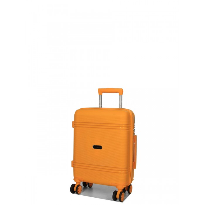 Чемодан ручная кладь S полипропилен жёлтый 55х36х20/36л/3кг/Snowball, фото 2