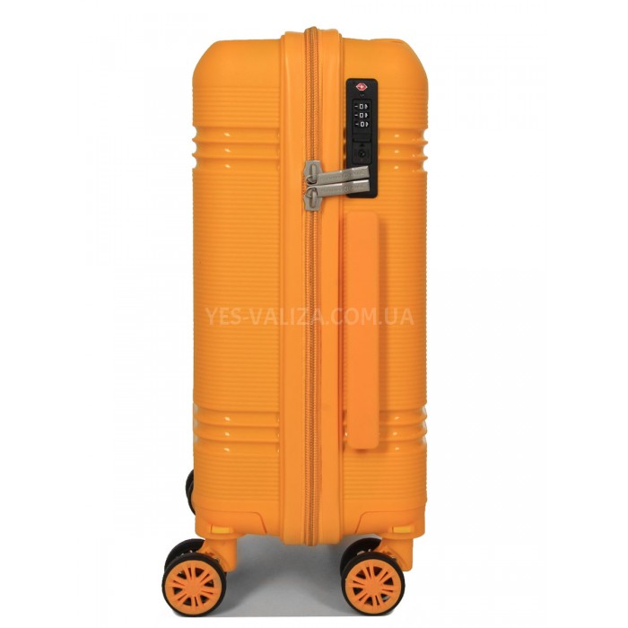 Валіза ручна поклажа S поліпропілен жовта 55х36х20/36л/3кг/Snowball, фото 4