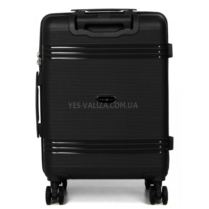 Чемодан ручная кладь XS полипропилен чёрный 49х32х18/25л/2.6кг/Snowbal, фото 3