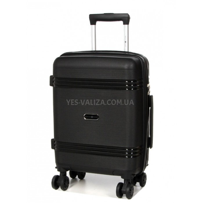 Чемодан ручная кладь XS полипропилен чёрный 49х32х18/25л/2.6кг/Snowbal, фото 2