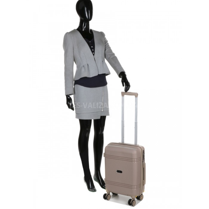 Валіза ручна поклажа XS поліпропілен шампань49х32х18/25л/2.6кг/Snowbal, фото 12