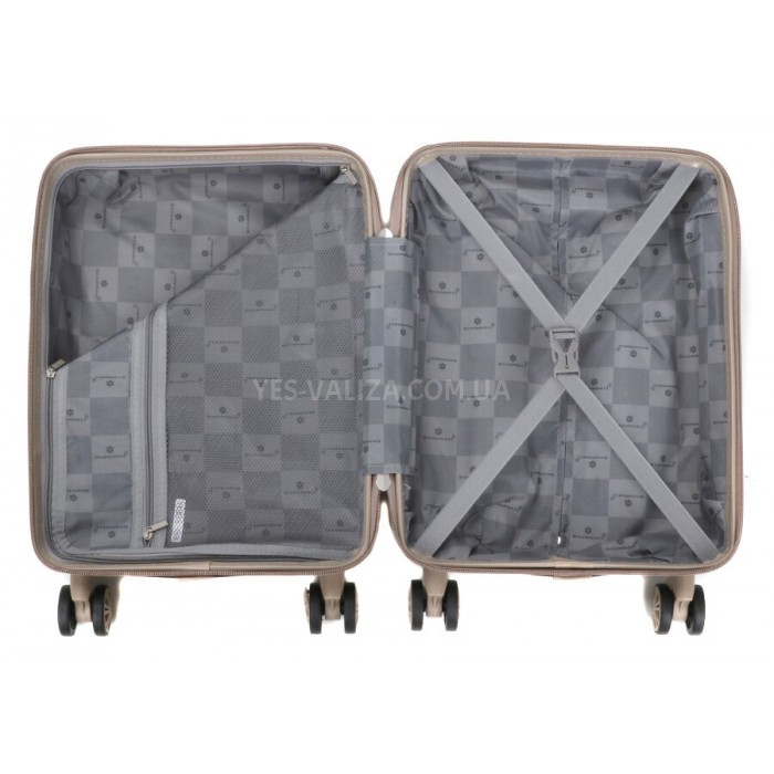 Чемодан ручная кладь XS полипропилен шампань49х32х18/25л/2.6кг/Snowbal, фото 11