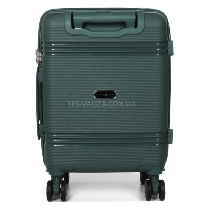 Чемодан ручная кладь XS полипропилен зелёный49х32х18/25л/2.6кг/Snowbal, фото 3