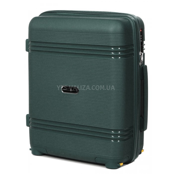 Валіза ручна поклажа XS поліпропілен зелена49х32х18/25л/2.6кг/Snowball, фото 6