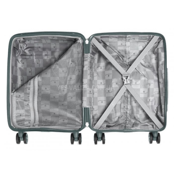 Валіза ручна поклажа XS поліпропілен зелена49х32х18/25л/2.6кг/Snowball, фото 11