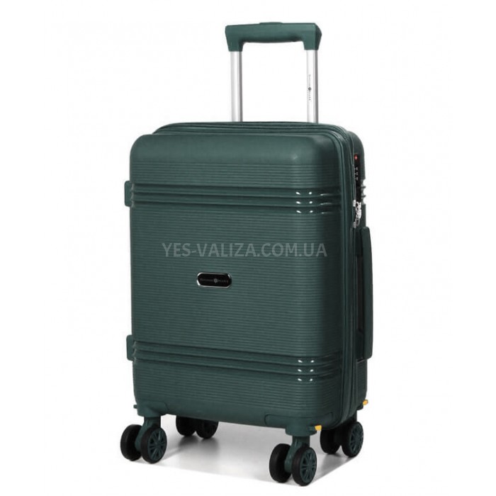 Валіза ручна поклажа XS поліпропілен зелена49х32х18/25л/2.6кг/Snowball, фото 2