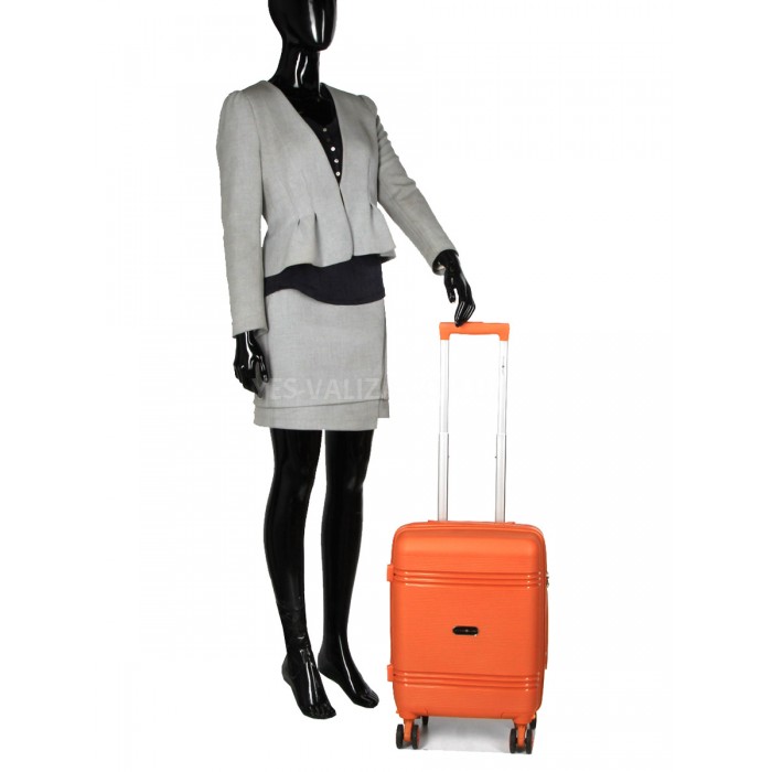 Валіза ручна поклажа XS поліпропілен помаранч49х32х18/25л/2.6кгSnowbal, фото 12