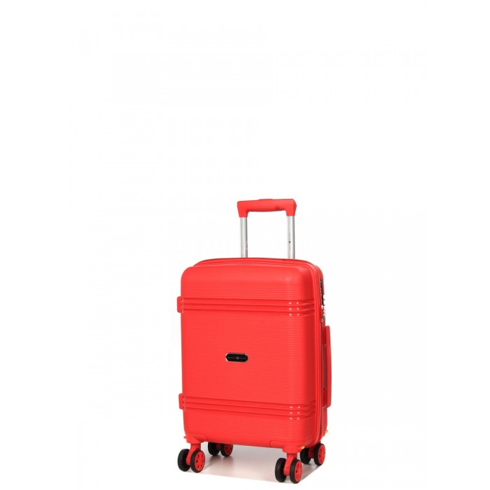 Валіза ручна поклажа XS поліпропілен червона 49х32х18/25л/2.6кгSnowbal, фото 2