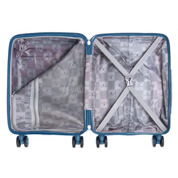 Чемодан ручная кладь XS полипропилен синий 49х32х18/25л/2.6кг/Snowball, фото 9