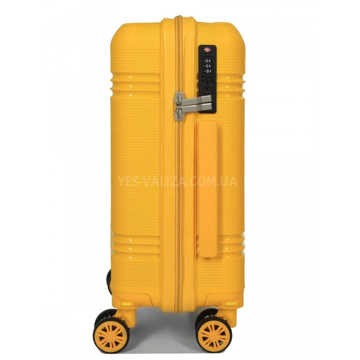 Валіза ручна поклажа XS поліпропілен жовта 49х32х18/25л/2.6кг/Snowball, фото 4