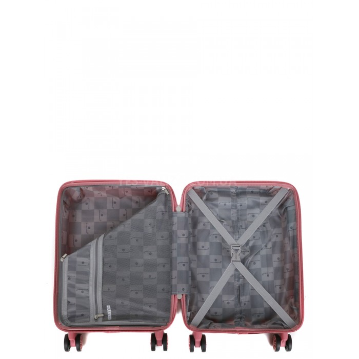Валіза ручна поклажа XS поліпропілен рожева49х32х18/25л/2.6кг/Snowball, фото 11