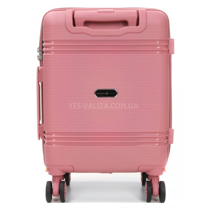 Чемодан ручная кладь XS полипропилен розовый49х32х18/25л/2.6кг/Snowbal, фото 3