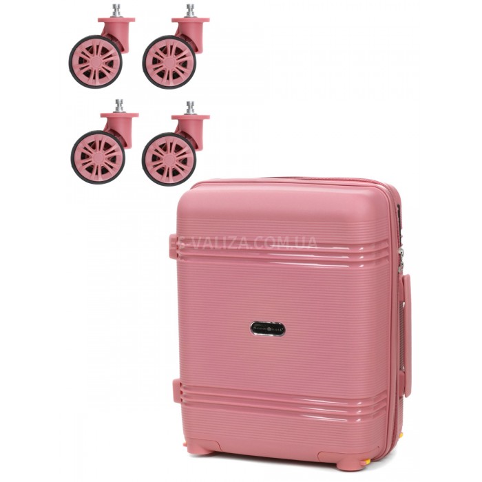 Валіза ручна поклажа XS поліпропілен рожева49х32х18/25л/2.6кг/Snowball, фото 7