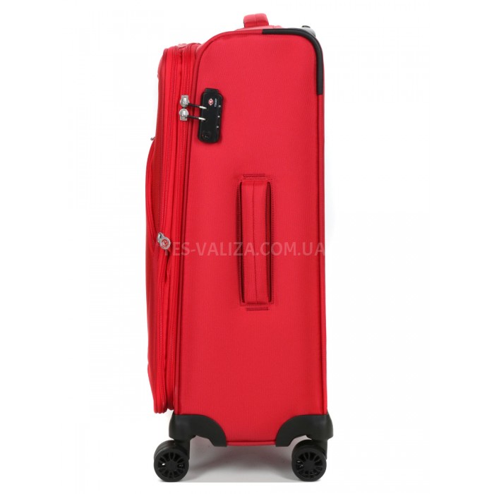 Чемодан средний M ткань красный 66х44х29(+5)см/77л/2.7кг/Airtex 6903, фото 6