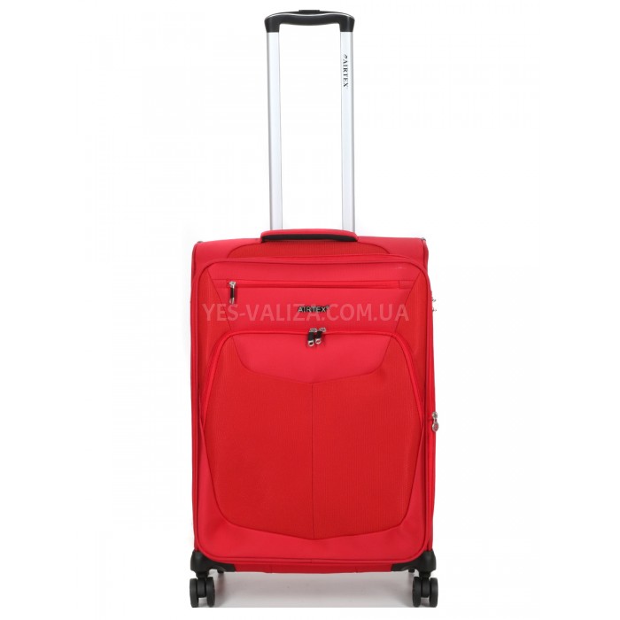 Чемодан средний M ткань красный 66х44х29(+5)см/77л/2.7кг/Airtex 6903, фото 1