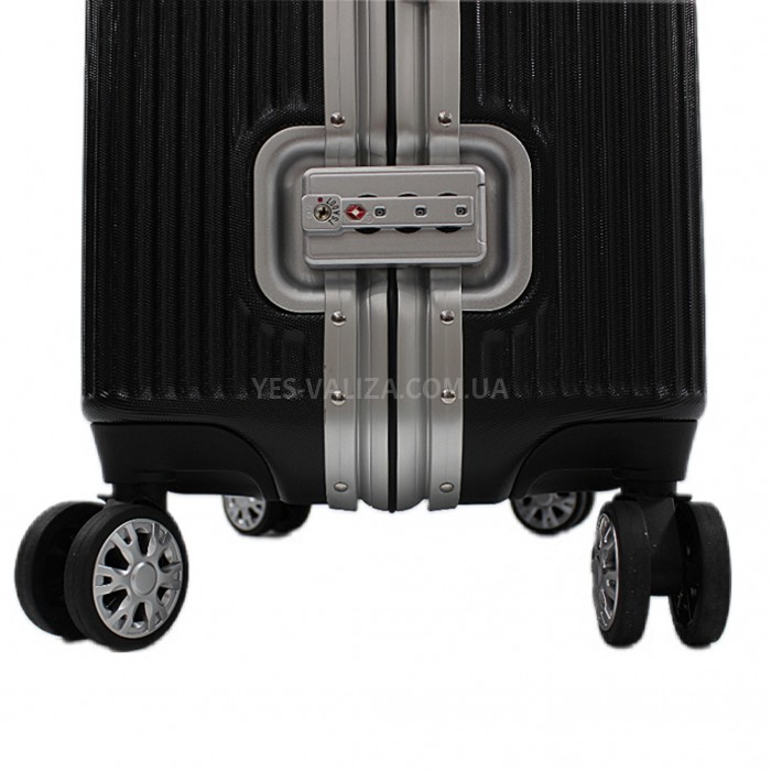 Валіза середня M поліпропілен чорна 68х47х28см/74л/4.5кг/Airtex 228, фото 9