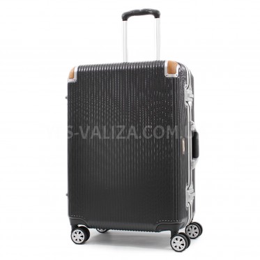 Валіза середня M поліпропілен чорна 68х47х28см/74л/4.5кг/Airtex 228