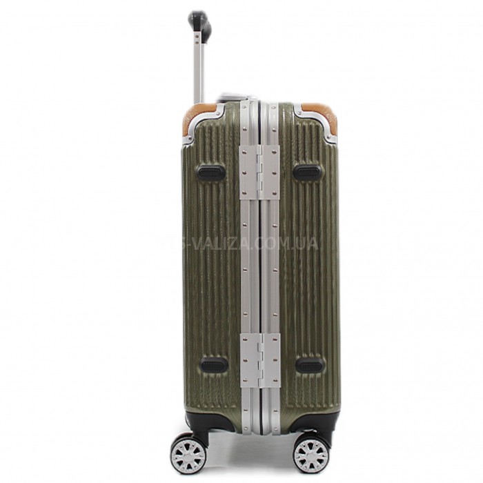 Чемодан малый S поликарбонат оливка 58х40х24см/43л/3.7кг/Airtex 228, фото 5