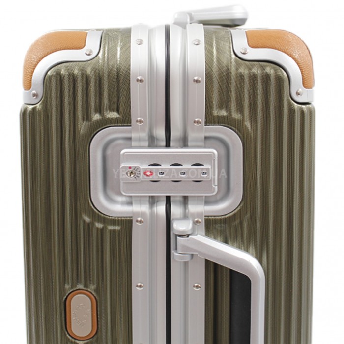 Чемодан малый S поликарбонат оливка 58х40х24см/43л/3.7кг/Airtex 228, фото 8