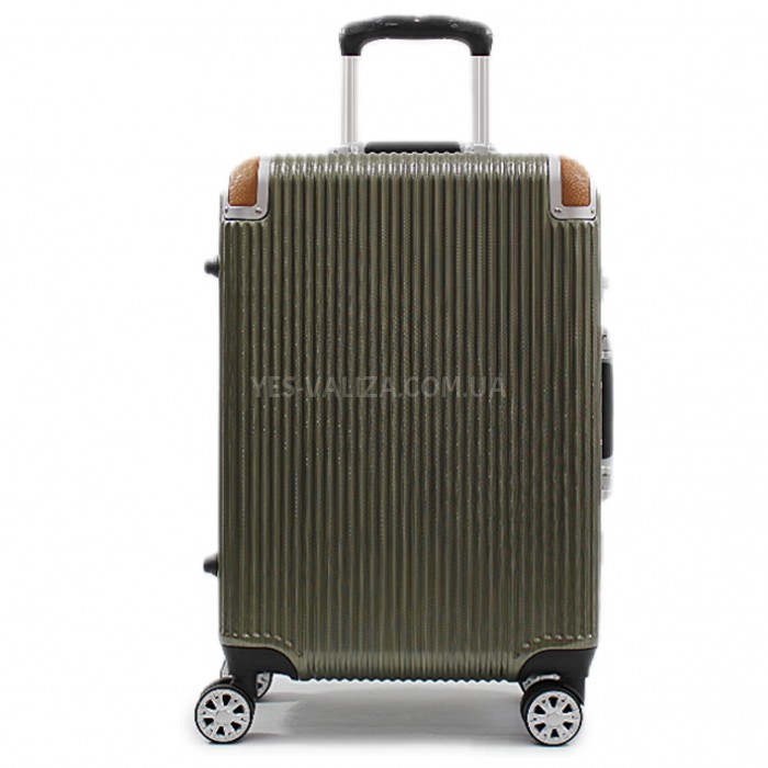 Чемодан малый S поликарбонат оливка 58х40х24см/43л/3.7кг/Airtex 228, фото 2