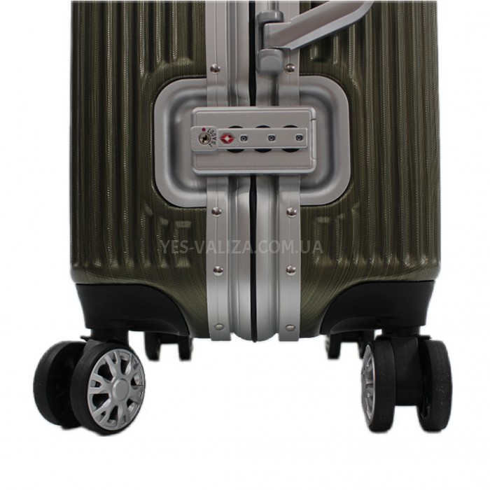 Чемодан малый S поликарбонат оливка 58х40х24см/43л/3.7кг/Airtex 228, фото 9