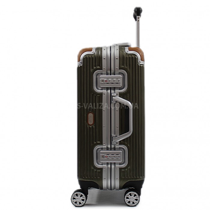 Чемодан малый S поликарбонат оливка 58х40х24см/43л/3.7кг/Airtex 228, фото 4