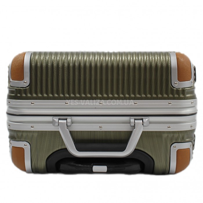 Чемодан малый S поликарбонат оливка 58х40х24см/43л/3.7кг/Airtex 228, фото 6