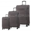 Набор чемоданов Франция (L M S-3шт) ткань серый/Airtex 832, фото 16
