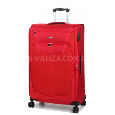 Чемодан большой L ткань красный 79х46х28(+5)см/92л/3.4кг/Airtex 6903