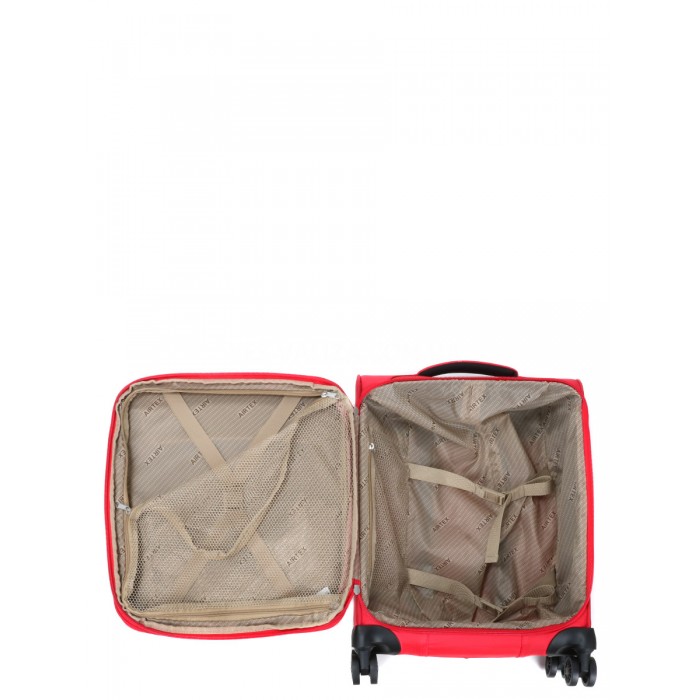Чемодан ручная кладь S ткань красный 55х40х20+5/36л/2.4кг/Airtex 6903, фото 11