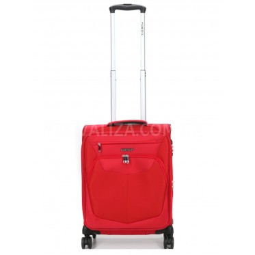 Валіза ручна поклажа S тканина червона 55х40х20+5/36л/2.4кг/Airtex 6903